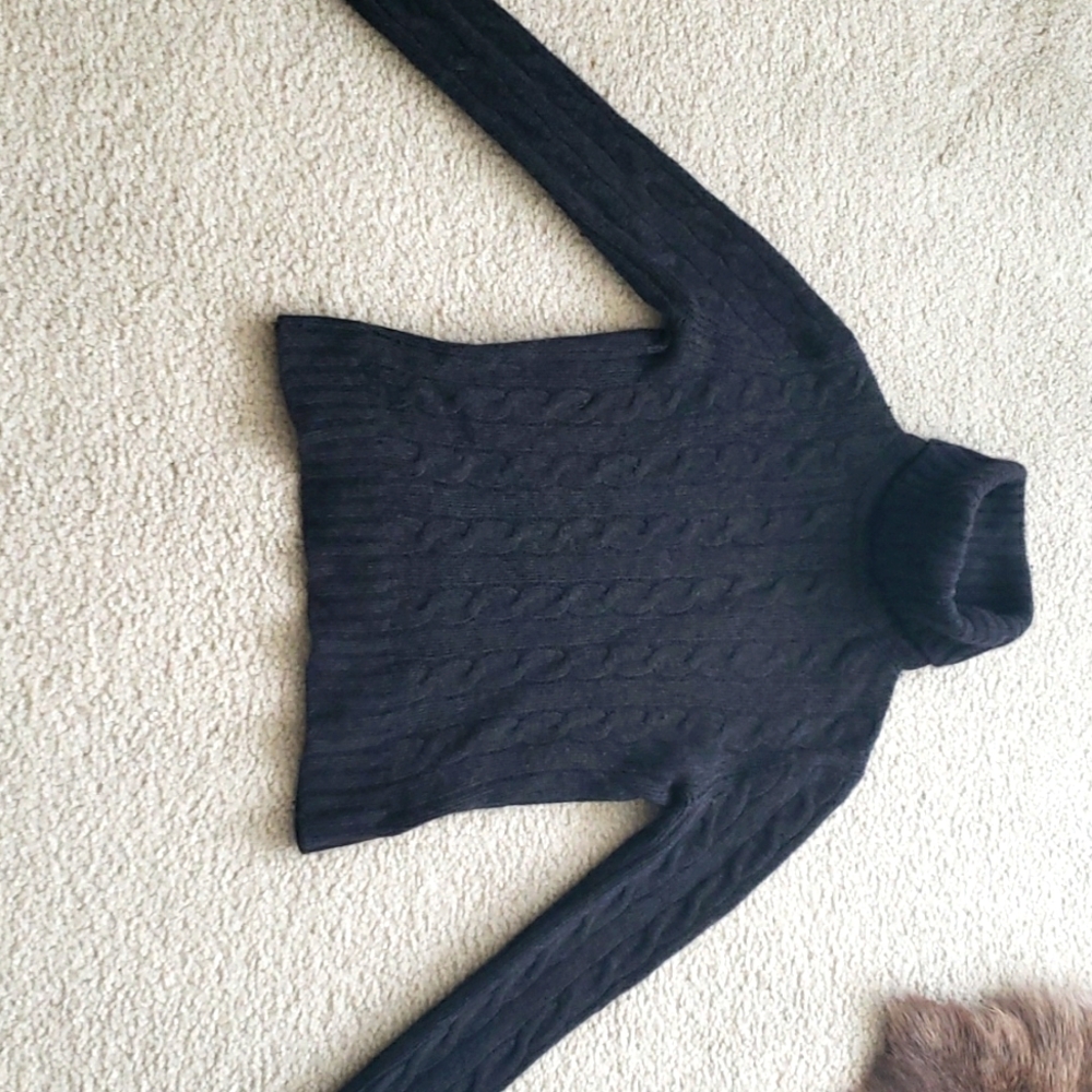 J Crew wool cashmere blend sweater - charcoal Sz S